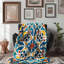 Motif de carreaux arabes - couverture sherpa de qualité supérieure 1 pièce-100679039