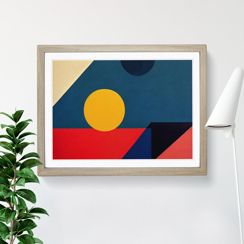 Bold Suprematism Vol.1 Abstract - Single Picture Frame Print, 34cm H x 46cm W x 2cm D, Oak Framed