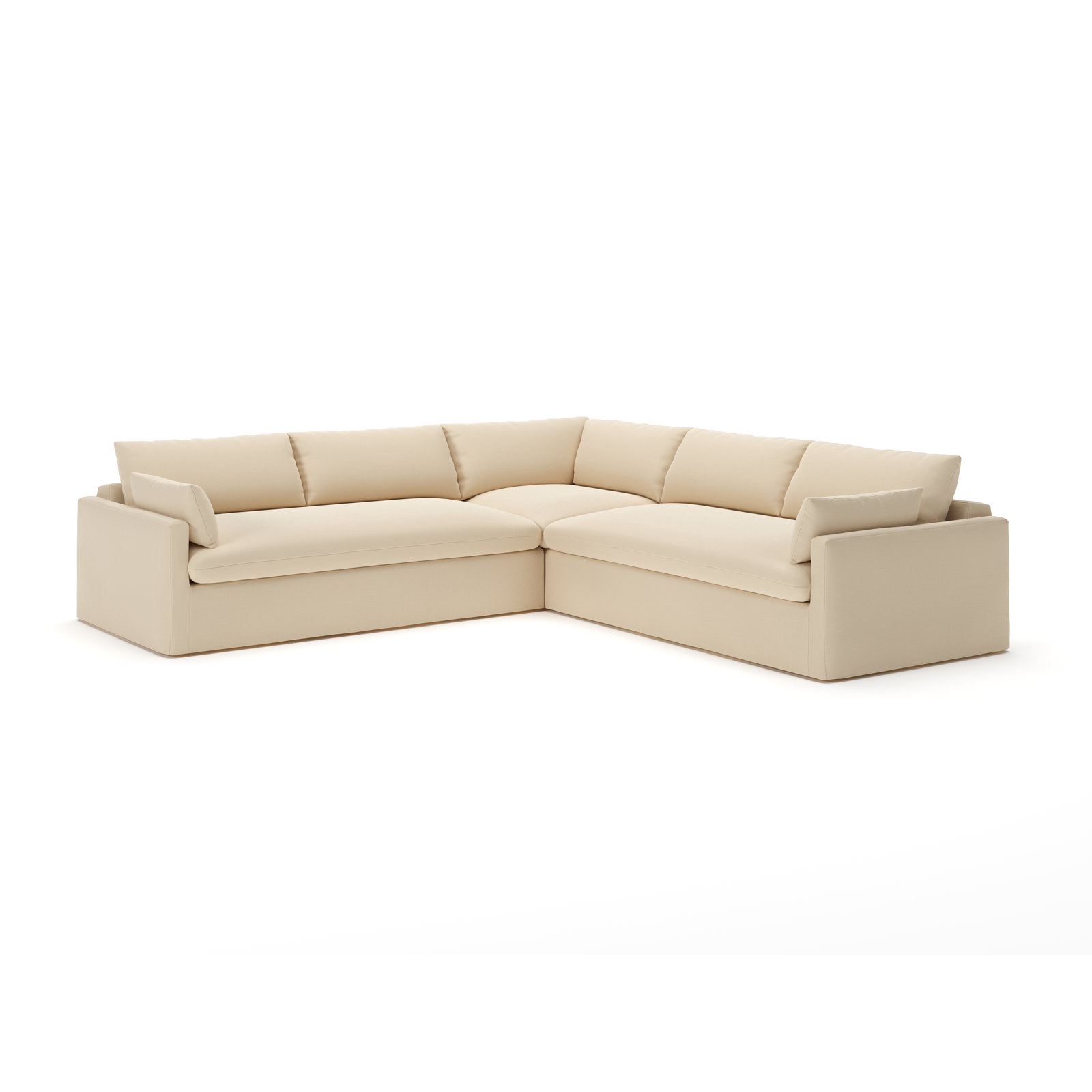 Luna L-Sectional, Canvas Flax Sunbrella® Canvas