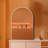 20x30 Inch Silver Metal Framed Arched Bathrrom Mirror for Wall.