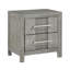 Table de chevet contemporaine en gris avec 2 tiroirs fonctionnels et 2 tiroirs fonctionnels