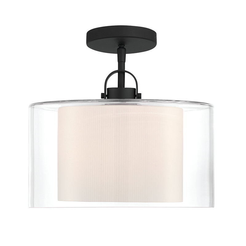Luminaire suspendu / semi-encastré convertible 1 lumière 12,75 po Seville