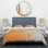 Ensemble de housse de couette spirale orange et blanc