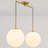 Greville 2 - Light Gold Kitchen Island Pendant