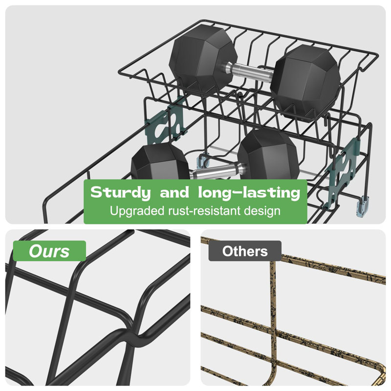 NIERBO Large Capacity 2-Tier Stainless Steel Dish Drying Rack With Rustproof Finish