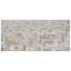 Mosaic Leather Cowhide Chevron Area Rug in Light Beige/Ivory-107096413