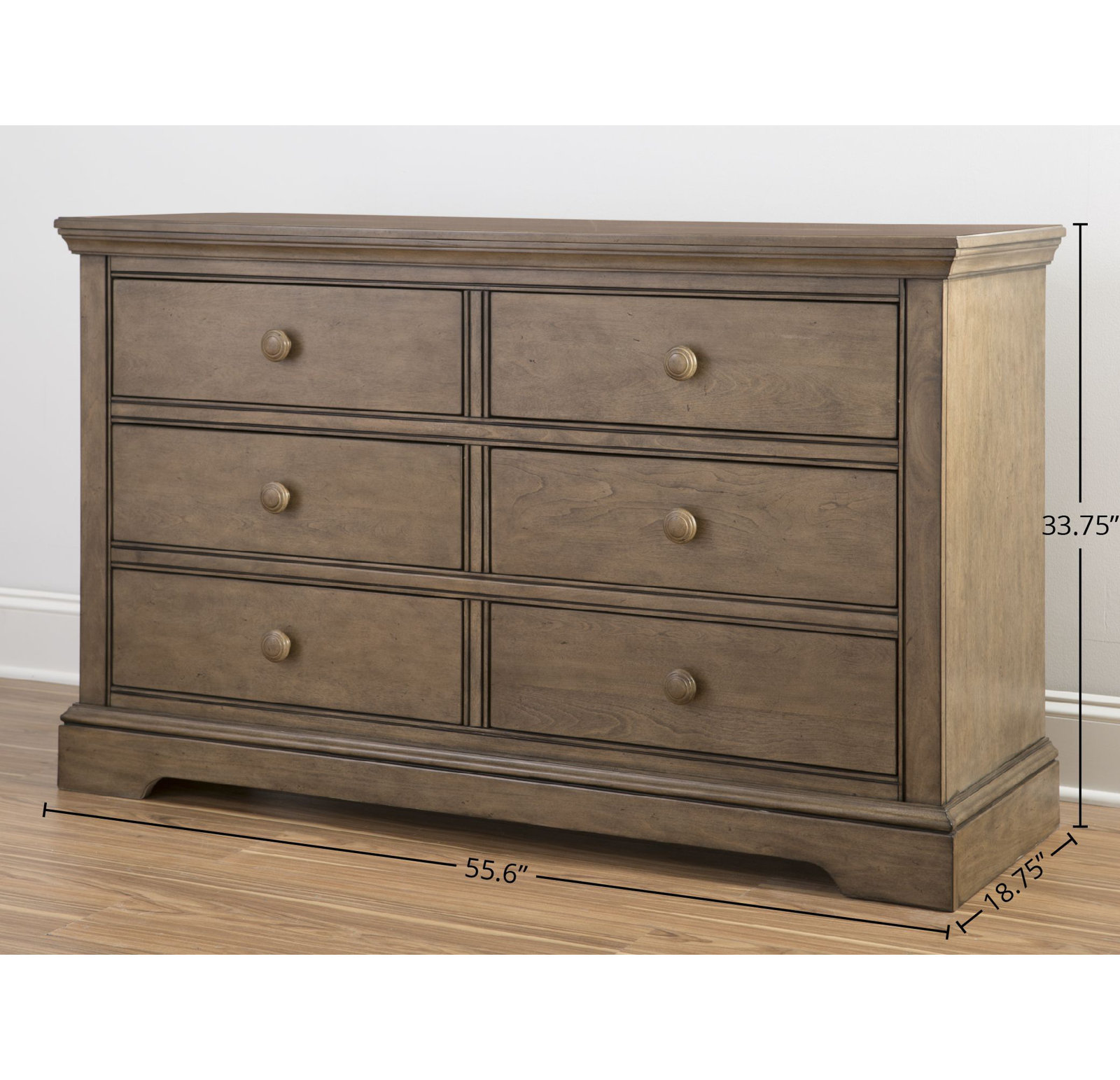 Charter Kids 6 - Drawer Dresser, Cashew