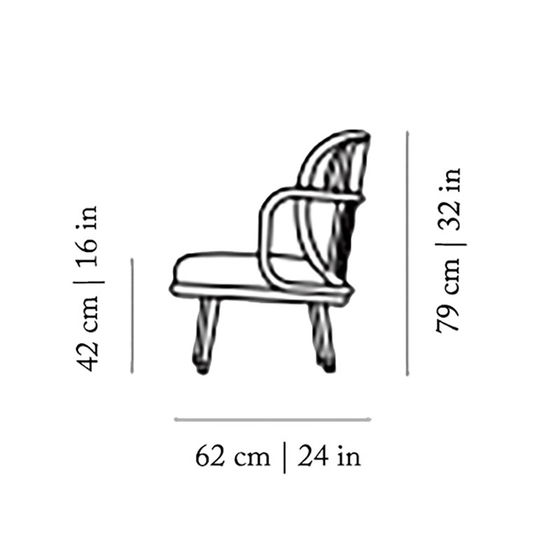 Havana Armchair, Fire Velvet
