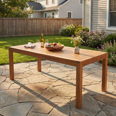 Lyon 75" Teak Patio Dining Table