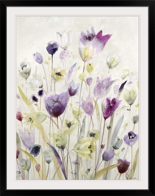 «  "fragrant"  » par jill martin, reproduction d’art, Cadre noir, H 24 po x l 20 po x P 1 po