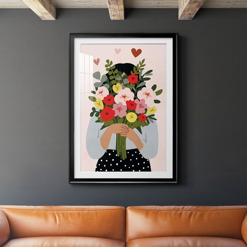 Darling Valentine Collection B, reproduction encadrée de qualité supérieure - prête à être accrochée, Cadre noir