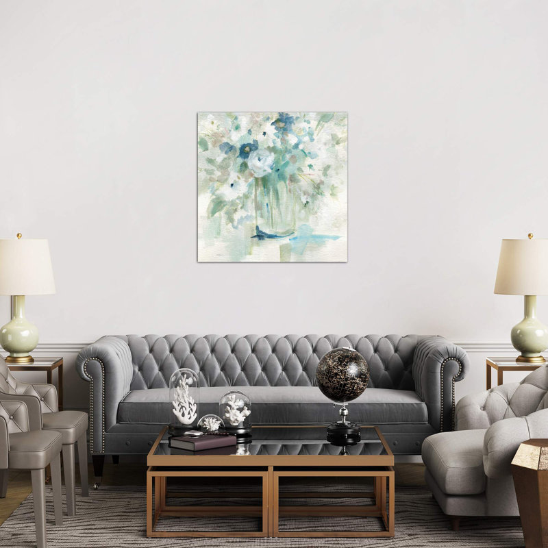 Blooming Whispers - Painting on Canvas, No Frame, 45.72 cm H x 45.72 cm W x 1.91 cm D