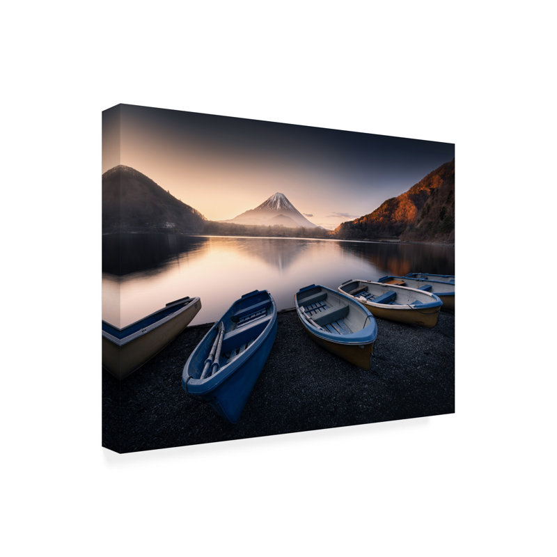 Œuvre sur toile, mont Karol Nienartowicz, mont Fuji, H 24 po x l 32 po