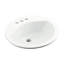Modesto Ceramic Circular Drop-In Bathroom Sink-1246935996