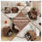 Nesting Coffee Table Set Of 2, Three-dimensional Geometric Cutting Design, End Table Side Tables For Living Room Bedroom Balcony, No Assembly Needed