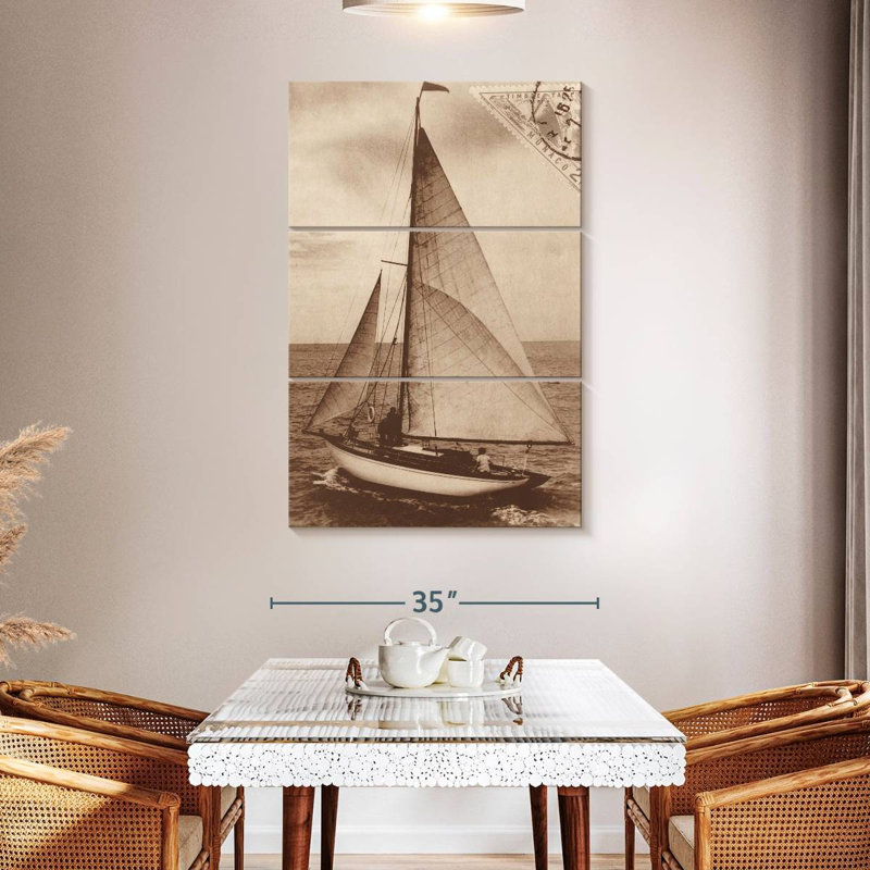 Aletra voile rétro II sépia, H 50 po x l 32 po