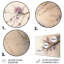 Décoration murale moderne en métal rose et prune cerisier en fleurs V-87831843
