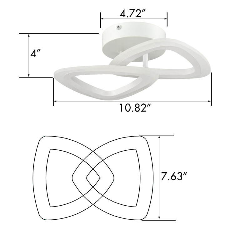 Plafonnier blanc à DEL 15W 4000K