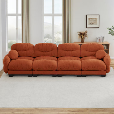 Canapés modulaires à compression en chenille 4 places pour la famille
