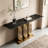 Rectangle Black Sintered Stone Console Table-1017376840