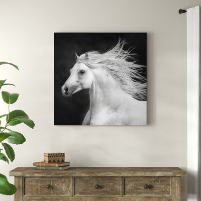 «B and W Horses IV», impression sur toile