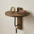 Marlowe 14" Solid Wood Half-Moon Wall Shelf with Integrated Hook