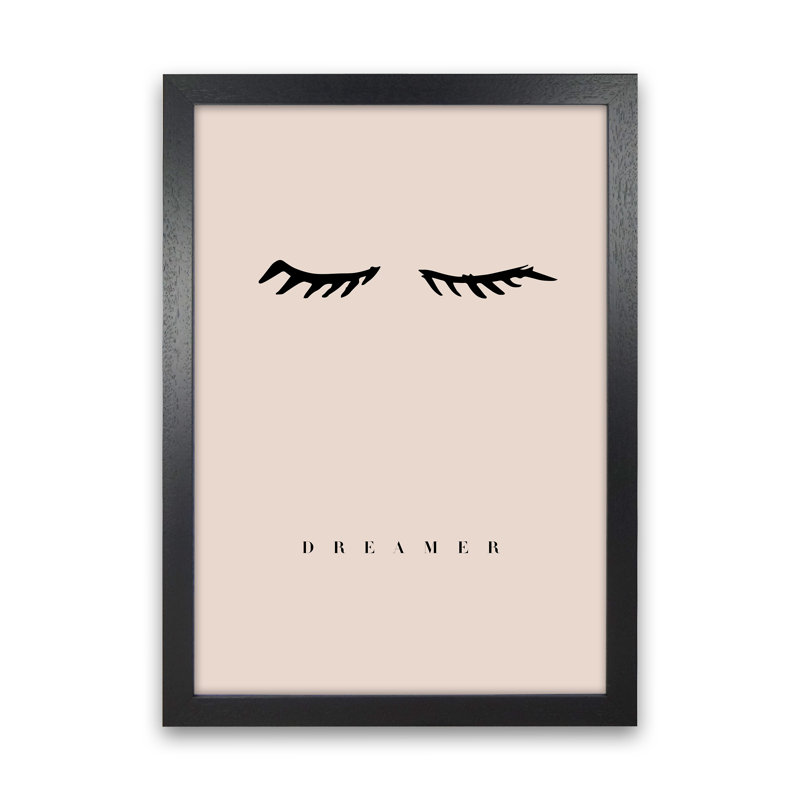 Lashes Dreamer Nude 1 Piece Wall Art, 88cm H x 64cm W x 3cm D, Black Framed