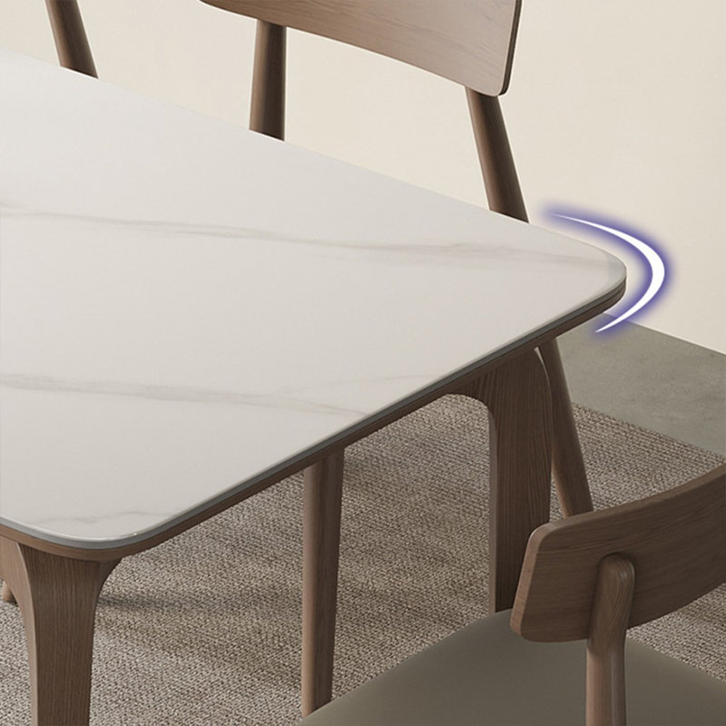 Picture color Rectangular Sintered Stone tabletop Dining Table, 29.53"H x 55.12"L x 31.5"W