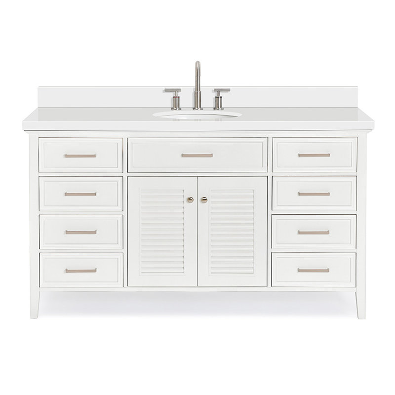 Ensemble de meuble-lavabo simple 60 po Blazier, Blanc