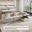 4 Seater Beige Modular Sofa with Storage