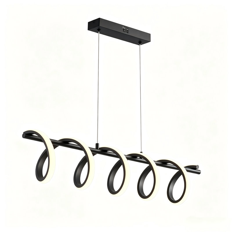 Luminaire suspendu linéaire à 1 lumière à DEL pour îlot de cuisine