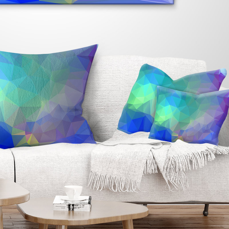 Coussin lombaire à motif mosaïque polygonale light Abstract