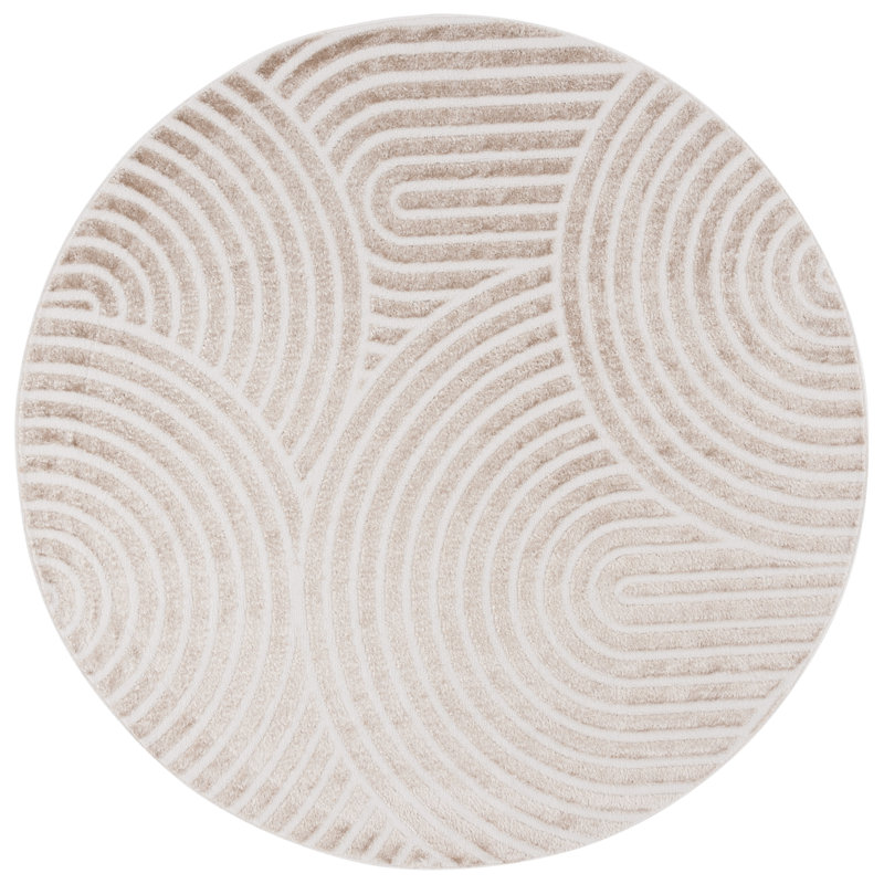 Briston Performance Solid Color Rug, Round 6'7"