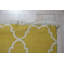 Yellow Hand-Knotted Wool Golden Trellis Geometric Modern Contemporary Carpet Rug-1178370789