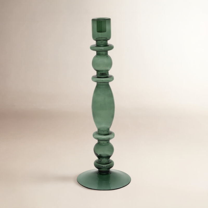 Porte-bougie en verre recyclé Geri