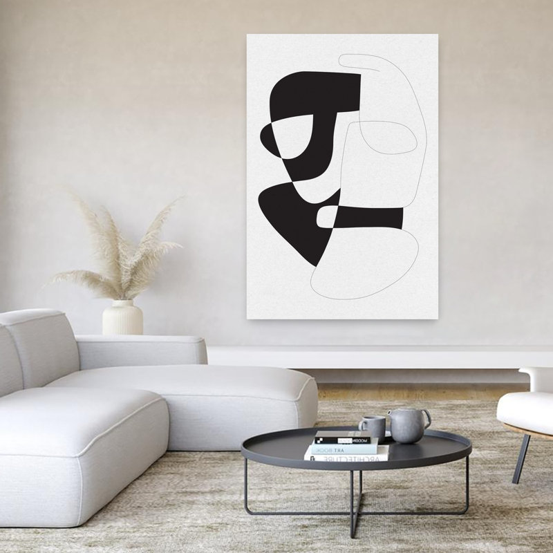 Graphical 3, art abstrait minimaliste, H 60 po x l 40 po