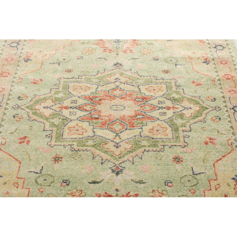 Distressed Homage Hand Knotted Wool Area Rug, Rectangle 10' x 14'