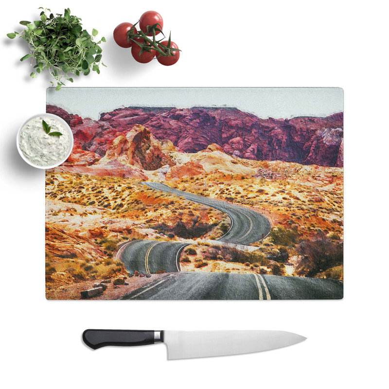 Tempered Glass The Valley of Fire in Nevada Chopping Board, 28.5 cm W x 20 cm L