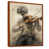 Toile avec cadre flottant brun