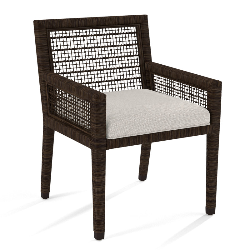 Pine Isle Arm Chair, Coral Textured Plain; 0373-14, Java
