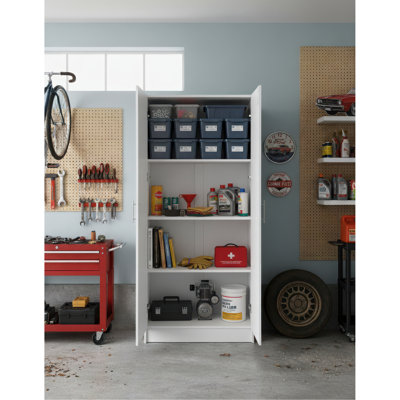 Modex White Multi-Purpose Utility Storage Cabinet