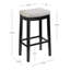 Tabouret de comptoir et de bar en bois massif sans dossier avec siège rembourré Bartonville-866721038-875261410