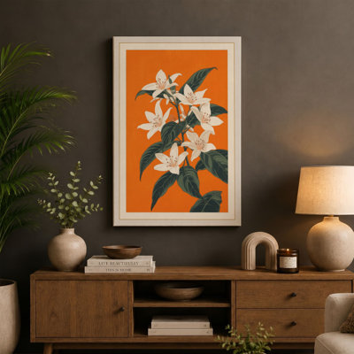 White Flowers Study Botanical - Wrapped Canvas