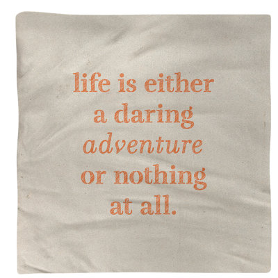 Serviette d’aventure à vie manuscrite
