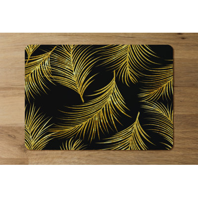 Margene Polyester-Coated Hardboard Floral Rectangle Placemat