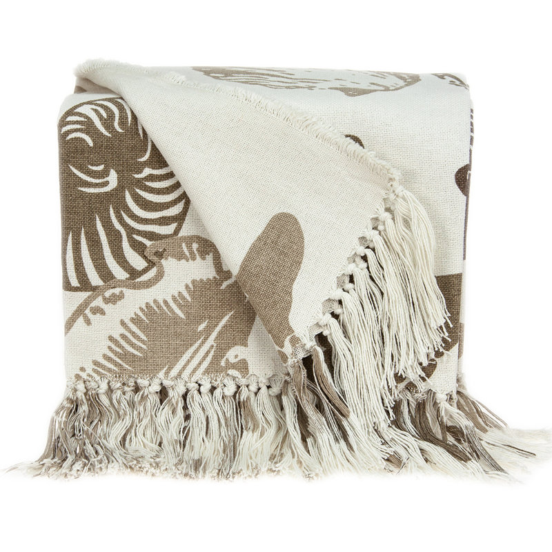 Hand Woven Throw Blanket, Brown