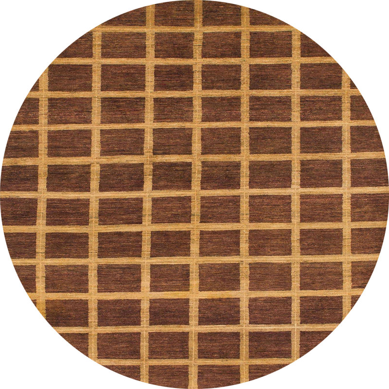 Tapis décoratif multicolore à motif abstrait, Rond 4 pi