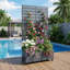 Metal Raised Garden Bed with Trellis on Wheels Weather-Resistant Planter Box with Garden Divider-2007230773-2007230769