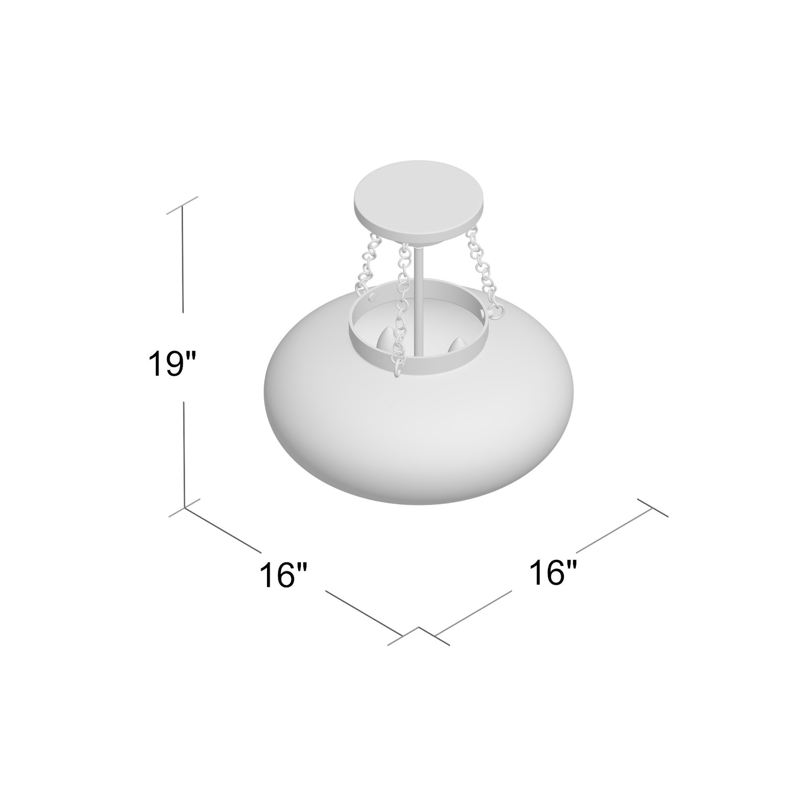 Faiyaz 3 - Light Semi Flush Mount, English Bronze