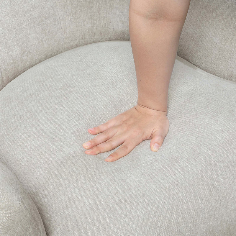Chaise d'appoint capitonnée à dossier - Tissu texturé et pieds espresso, Gris huître
